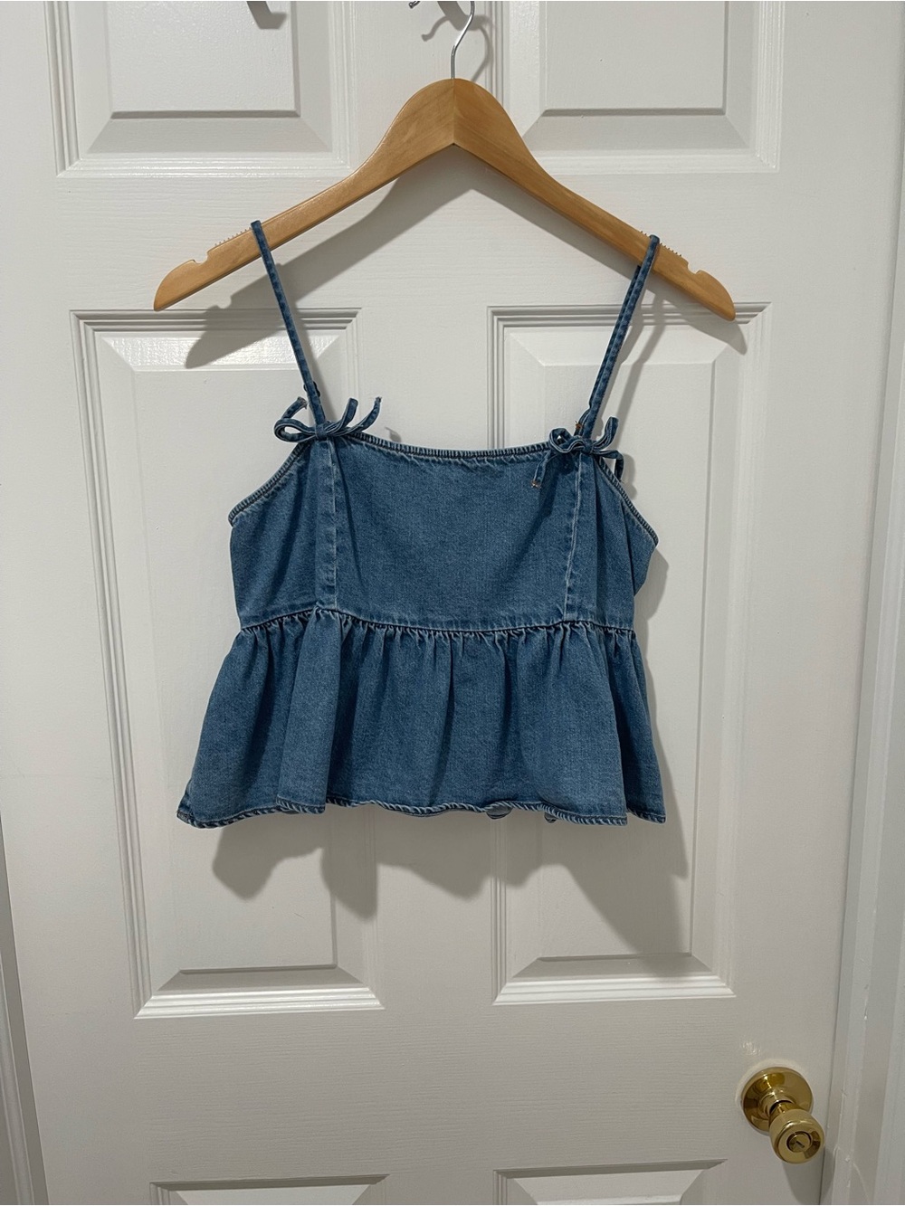 American Eagle Outfitters Denim Peplum Cami